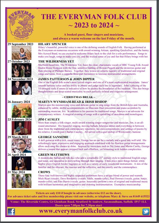Everyman Folk Club 2023 24